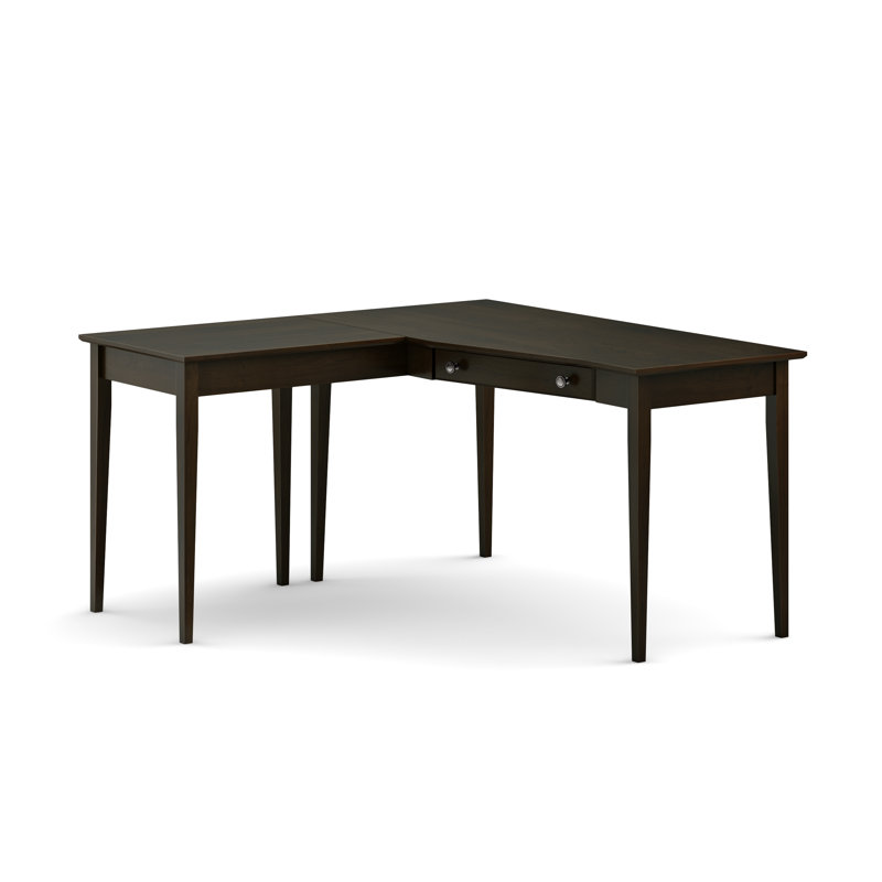 Bureau en bois massif gauche Malani, Café