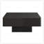 Table basse carrée élégante avec plateau de table épais, table de bout tambour moderne pour un décor de salon minimaliste-2047450822