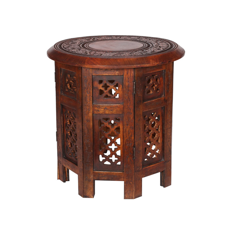 Abbeyville Frame End Table, Mahogany, 38cm H x 38cm W x 38cm D