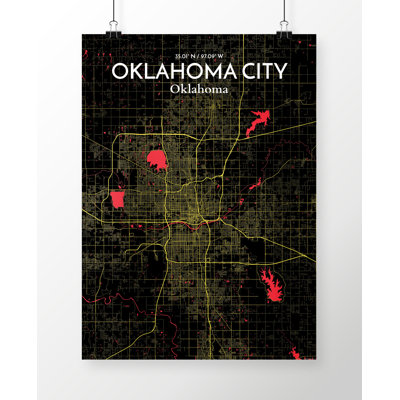 Oklahoma City Map - No Frame Print