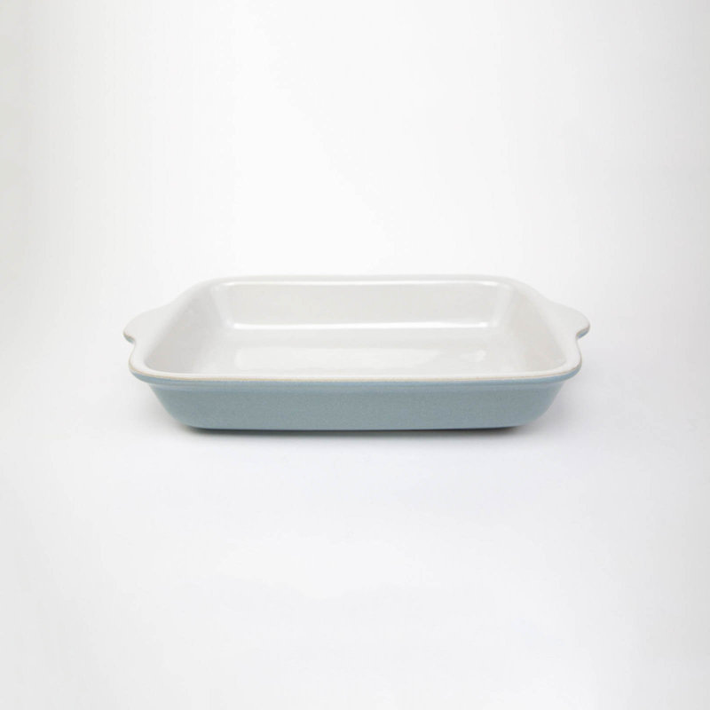 Carthage.Co Rectangle Stoneware Baker Bakeware, Sea Foam
