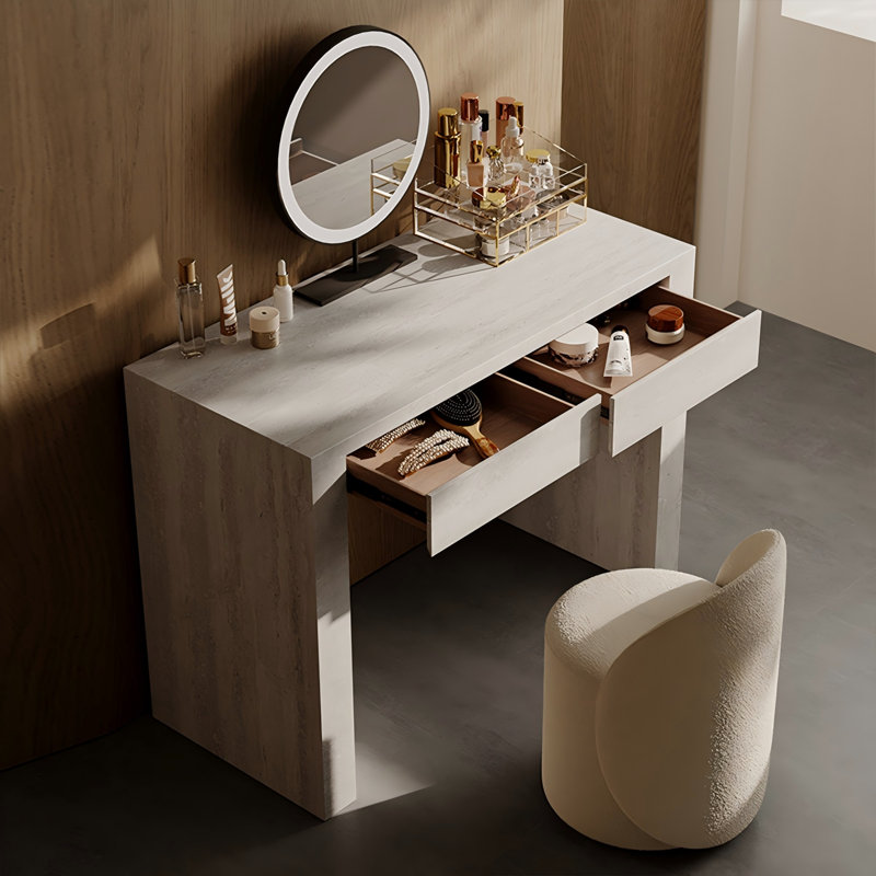Meuble-lavabo minimaliste imperméable en pierre frittée, 29.53" H x 39.37" W x 17.72" D