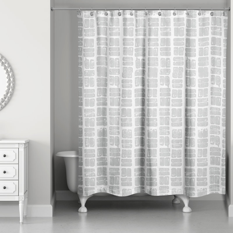 Rideau de douche simple Perine, Gris