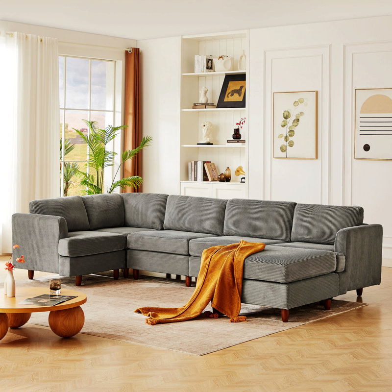 Canapé modulaire, canapé rembourré pour le salon, Gris