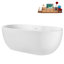 Baignoire autoportante 65 po avec plateau interne 65 po Streamline-101413206