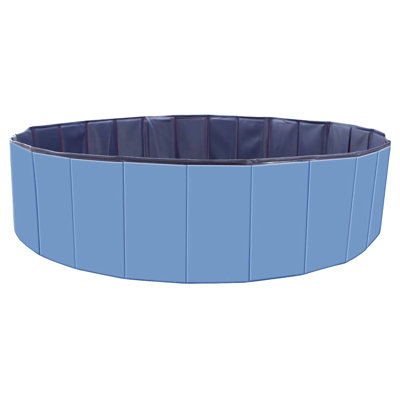 Foldable Dog Swimming Pool - Thick Pvc, Anti-Slip Bottom, Summer Cooling
