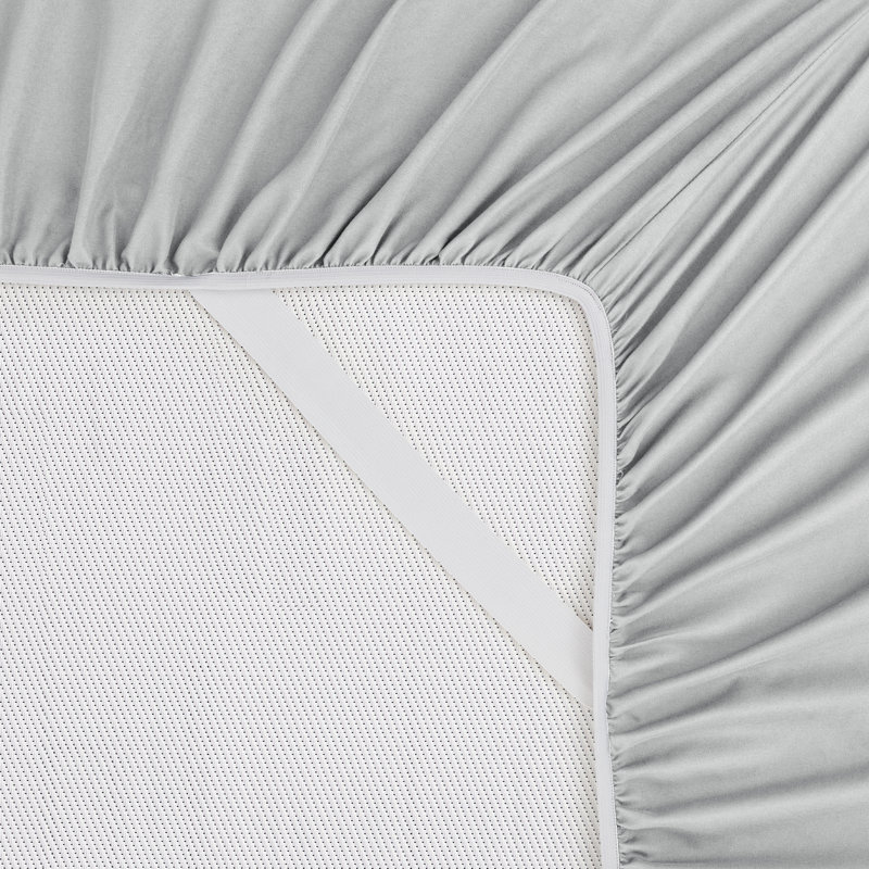 Microfiber - Set of 3, Silver, Queen Sheet Set with 2 Pillowcases