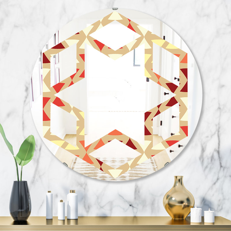 Miroir mural hexagonal Hexagon Star Design, 31,5 po x 31,5 po
