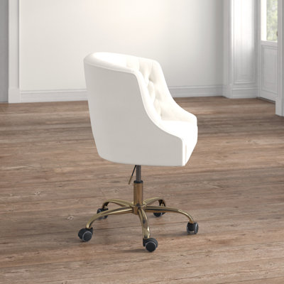 Chaise de travail en velours Doreen