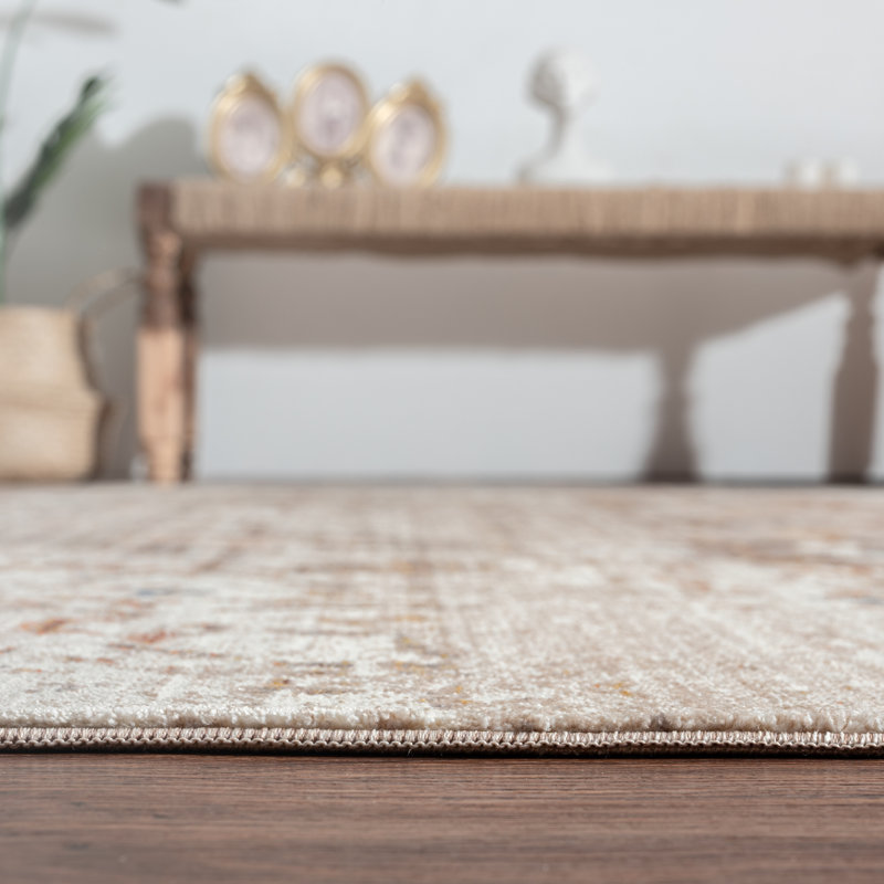 Mager Area Rug in Ivory/Beige, Runner 2'6" x 10'
