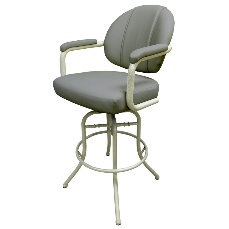 Tabouret de bar et de comptoir pivotant Zyair, Beige, Gris, Tabouret de comptoir (assise de 26 po de hauteur)
