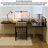Black Solid Wood L-Shaped Desk-1464434010