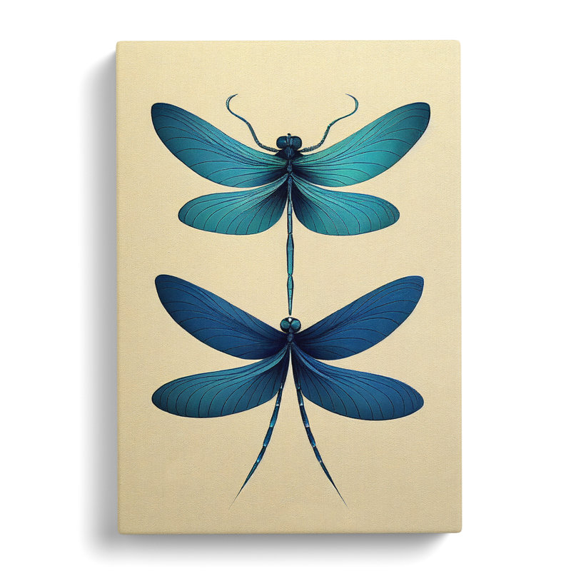 XC1022-3502X Perfect Dragonflies - Wrapped Canvas Print, 50cm H x 35cm W x 2cm D, Wrapped Canvas