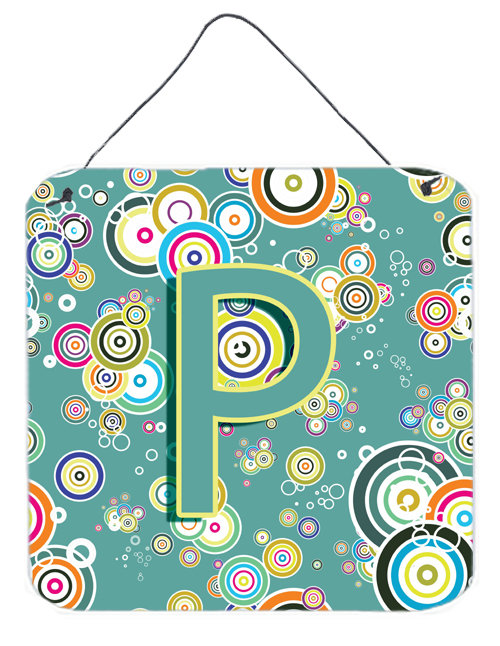 « circle bleu initial » par denny knight, plaque d’art, P