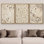 " SIGNLEADER Framed Canvas Print Wall Art Set Minimalist Pastel Paint Dot Landscape Abstract Shapes Digital Art Modern Art Decorative Boho Calm/Zen For Living Room, Bedroom, Office " 3 - Pieces