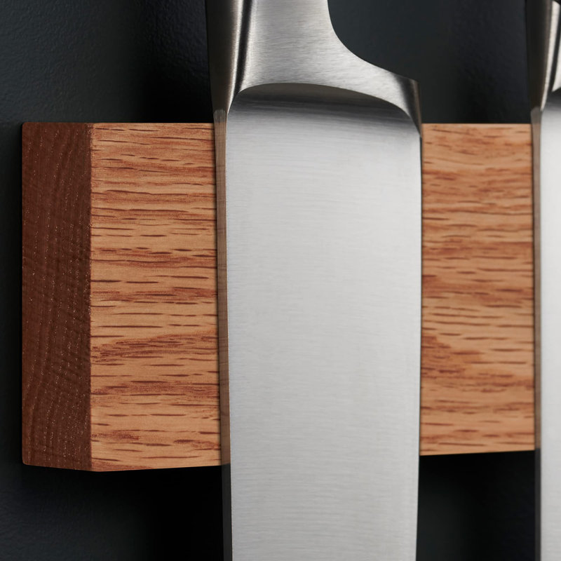 KJETHKEY Magnetic Knife Holder, Oak