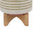 Ceramic Planter for Indoor and Outdoor Use Orange Planter with Aztec Design on Wooden Stand-2090127250-2090127245