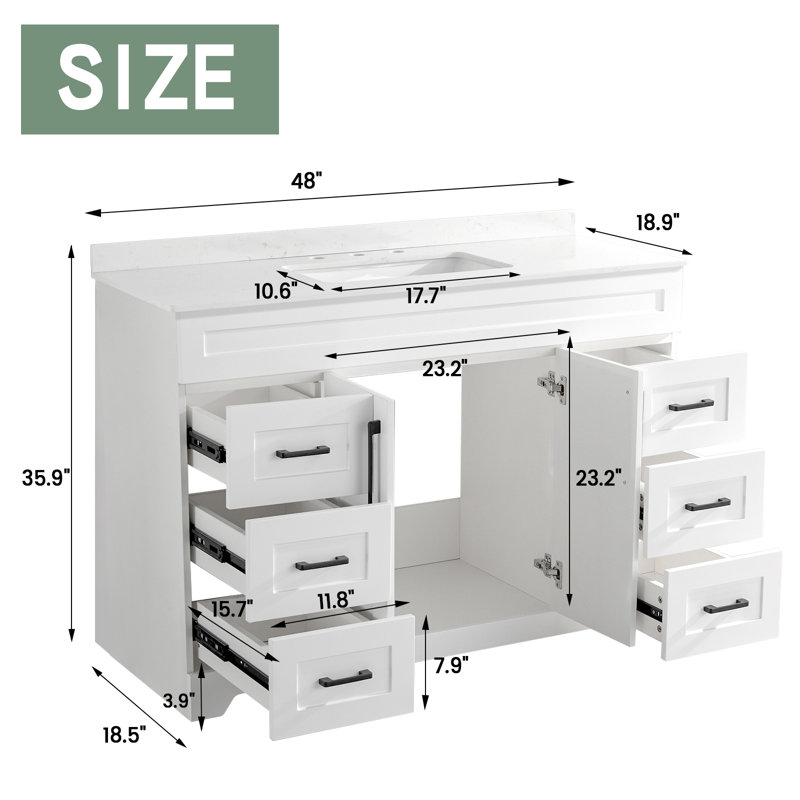 Ensemble de meuble-lavabo simple 47,2 po Kaspien