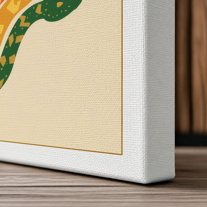 Entwined Serpents Art Deco - Wrapped Canvas, 18x12 - 45.7 x 30.5 cm, White Border
