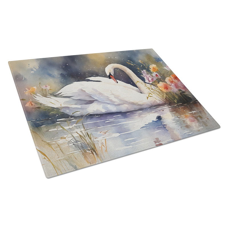 Swan Glass Cutting Board