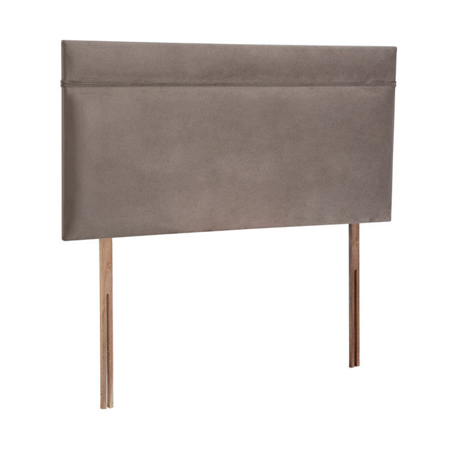 Arturo Upholstered Panel Headboard, Double (4'6), Plush Mole, Velvet