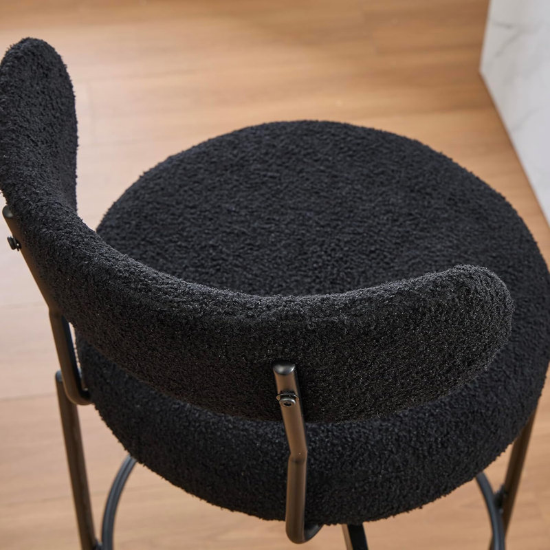 Ensemble de 2 tabourets pivotants, Noir
