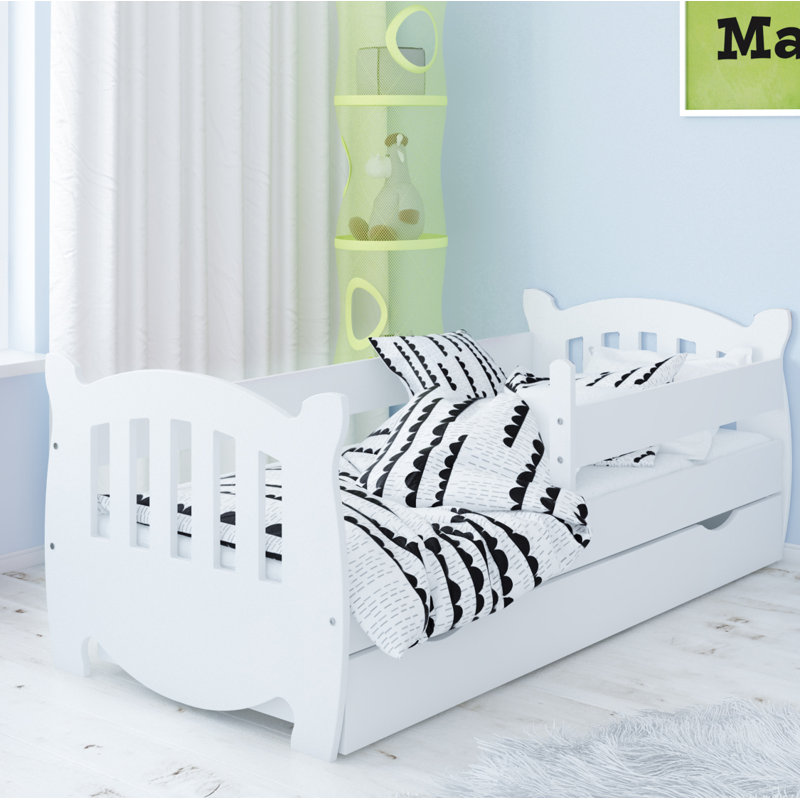 Langston Cabin Bed with Storage Included, White, European Toddler (80 x 160 cm)
