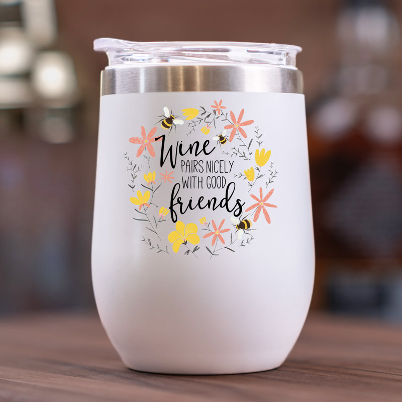 11 oz. Verre à vin, Jaune/blanc
