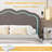 Full Size Bed Frame with LED Light and Charging Station, Platform Bed with Upholstered Headboard, No Box Spring Needed-410524478-410524477