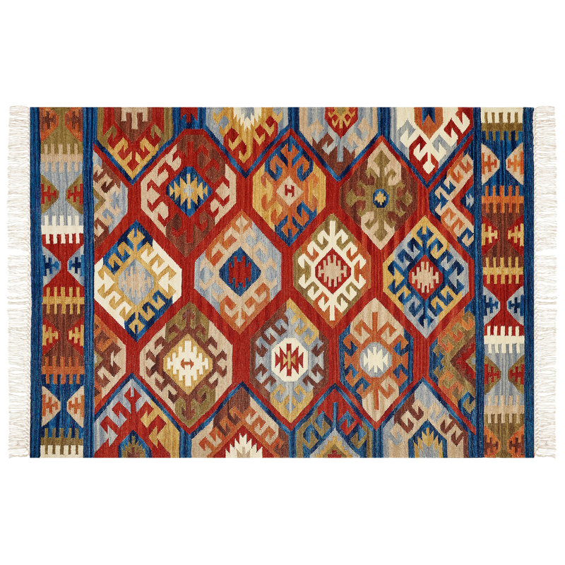 Biagi Southwestern Wool Hand Woven Area Rug, Rectangle 160 x 230cm