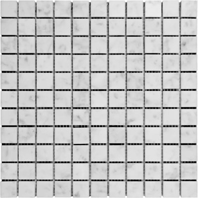 1" x 1" Marble Grid Mosaic Wall & Floor Tile