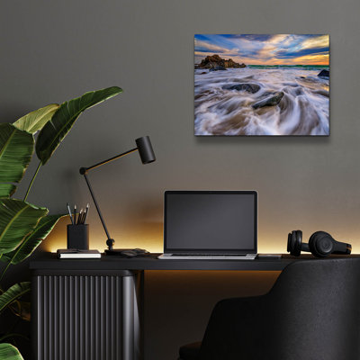 Highland Dunes 'Incoming Tide In Ogunquit' by Rick Berk Acrylic Glass Wall Art, 16" x 12"