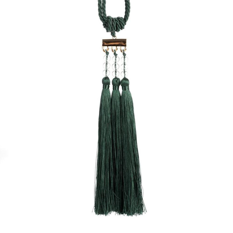 Louissaint Fabric 30cm Curtain Tieback, Dark Green
