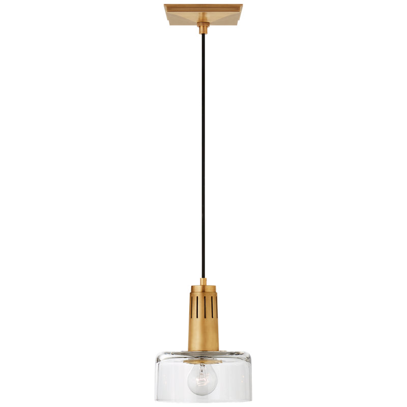 Thomas O'Brien Iris Single Pendant, Antique Brass