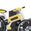Réveil à bascule en forme de vélo, à piles, style rétro vintage, jaune.-336806856