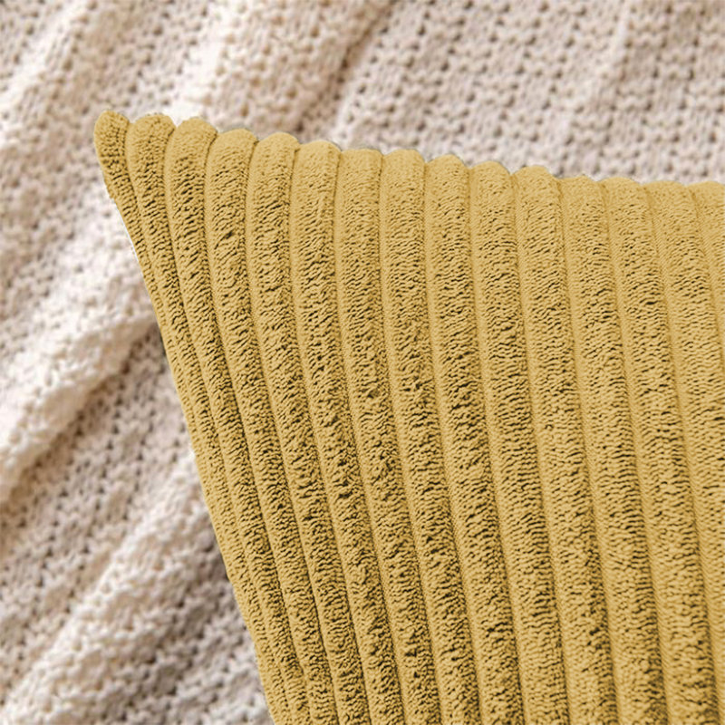 Striped Square Euro Cushion Cover, Ochre