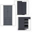 Armoire de salle de bain autoportante haute avec tablettes réglables, supports de porte et tiroirs - crème / blanc / gris-286678519