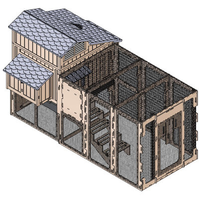 16 Square Feet Chicken Run For Up To 8 Chickens