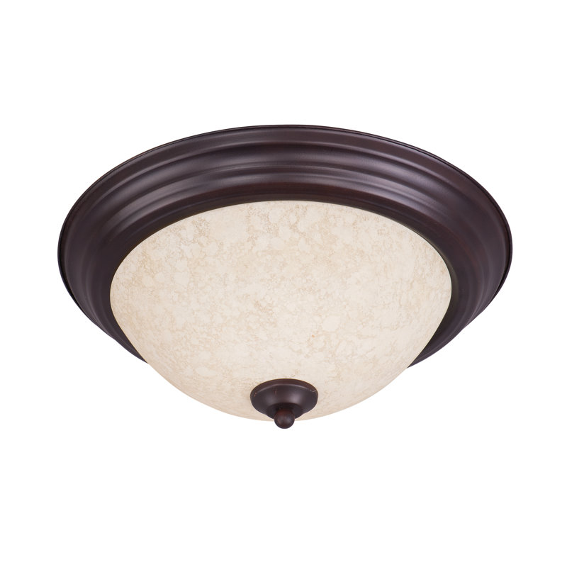 Brenden Glass Flush Mount, Oil Rubbed Bronze, Wilshire