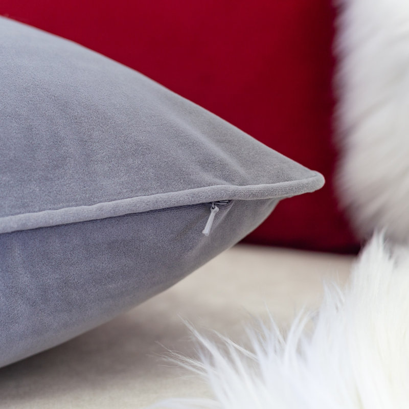  Square Pillow Cover & Insert, Silver
