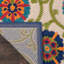 Tapis intérieur / extérieur à motif floral ivoire / bleu / vert Eaglin-217884860
