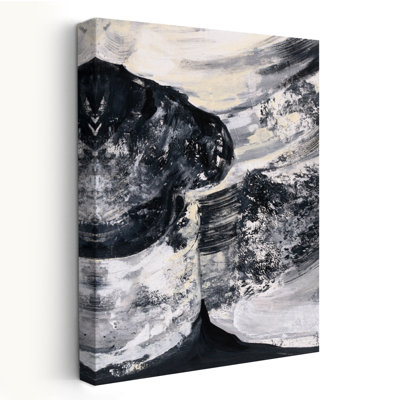 Graphic Canyon II - Canyon abstrait à coups de pinceau noir