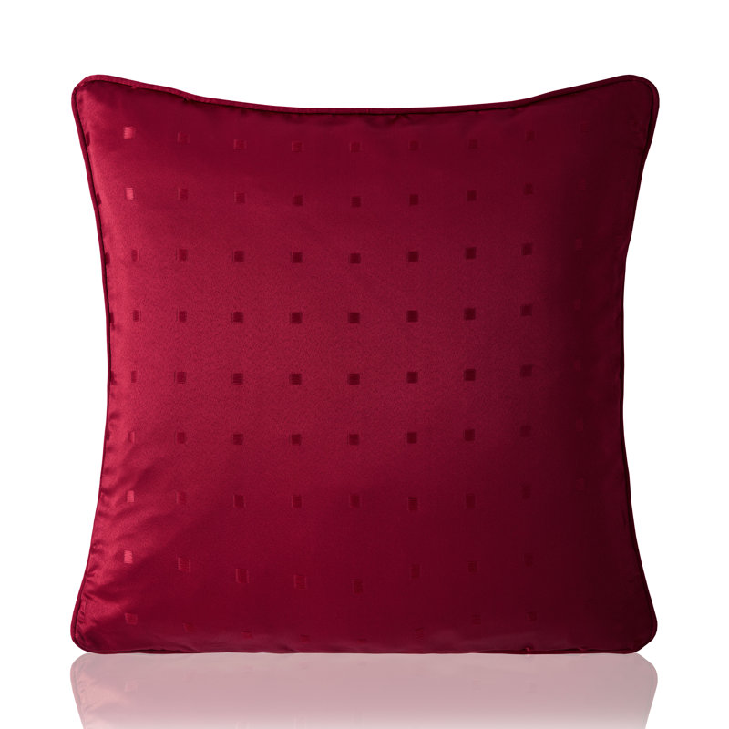 Norush Madison Geometric Scatter Cushion Covers with Filler Pads, 45 cm H x 45 cm W x 15 cm D, Red