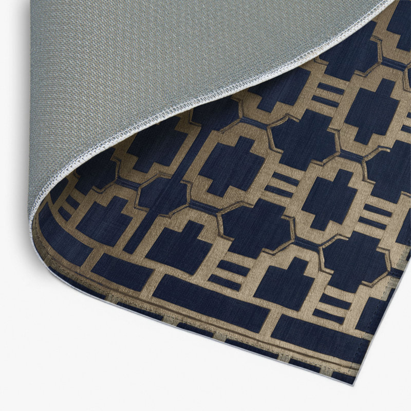 Tapis gris intérieur et extérieur Trellis, Rectangulaire 8 pi x 10 pi