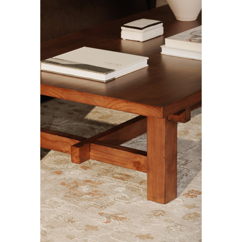 Octavia Solid Pine Wood Rectangular Coffee Table