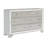 Glamorous Silver Finish Dresser 1pc 7 Drawers Beveled Mirror Trim Modern Bedroom Furniture