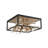 5-Light Square Cage Crystal Dimmable Flush Mount