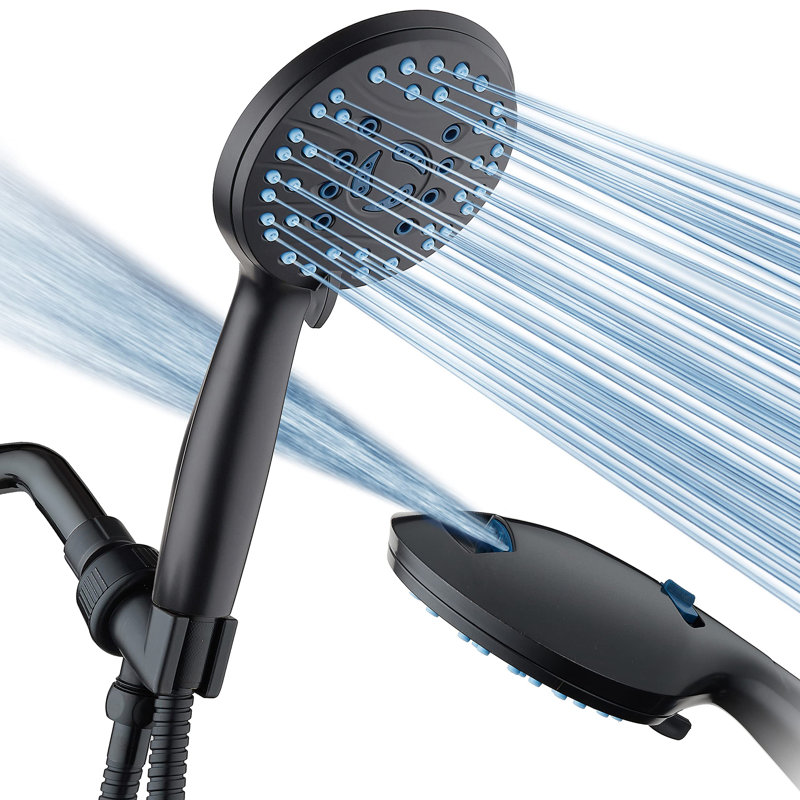 High Pressure 8-mode Handheld Shower Head, Matte Black
