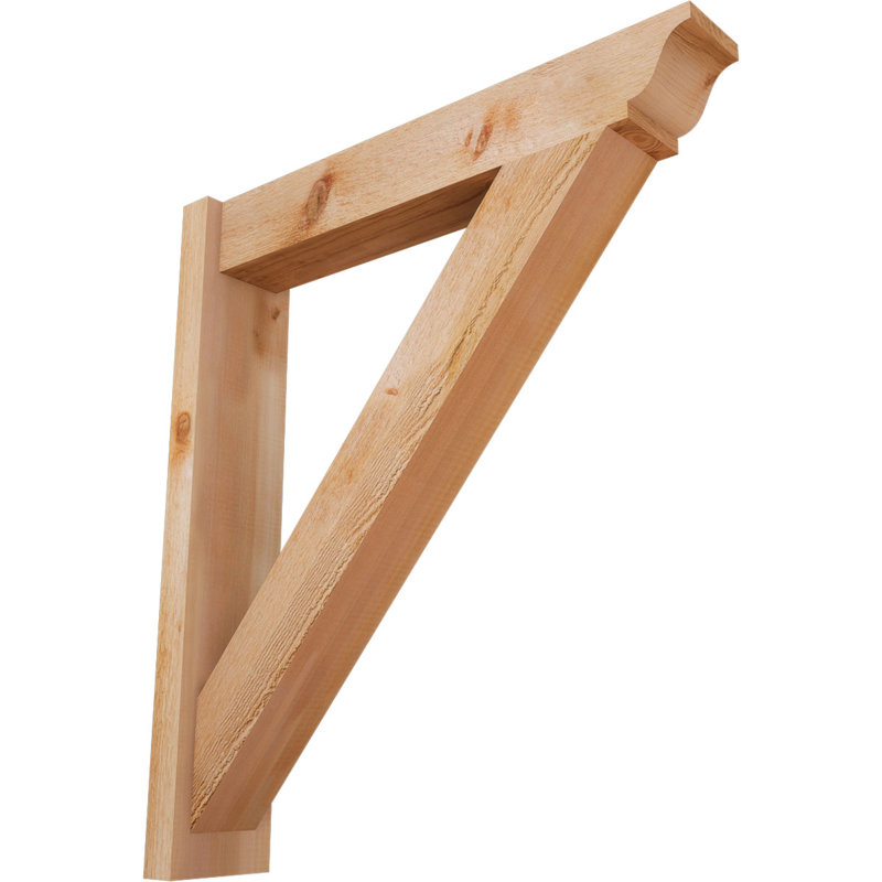 Persienne traditionnelle en bois rustique, P 30 po x H 34 po, Cèdre rouge de l'Ouest de 6 po (sciage brut)