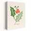 Holly Jolly Berries Traditional Abstract Nature Winter Wall Art Print 1 Piece Wrapped Canvas Wall Art-1618270093